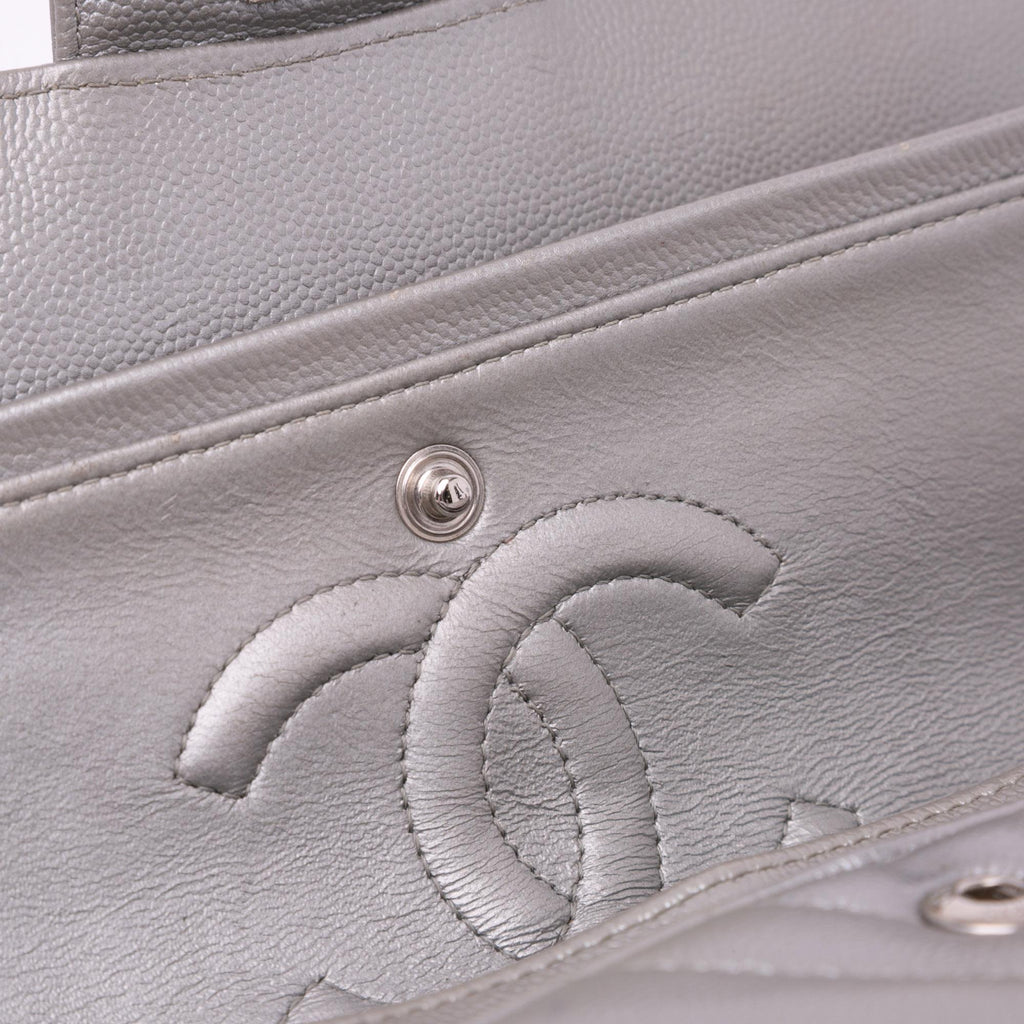 Chanel Medium Classic Chevron Caviar Double Flap