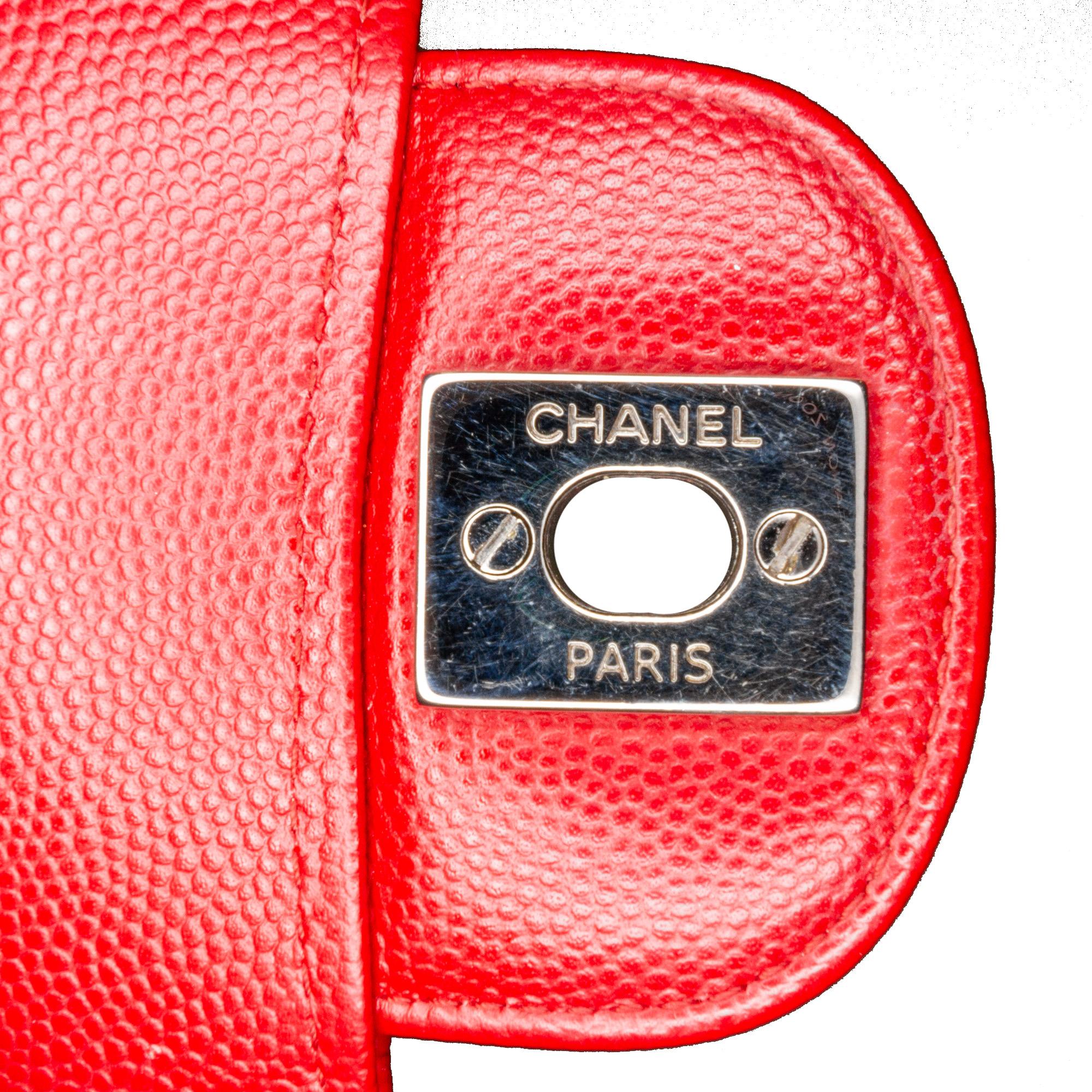 Chanel Medium Classic Chevron Caviar Double Flap