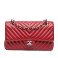 Chanel Medium Classic Chevron Caviar Double Flap