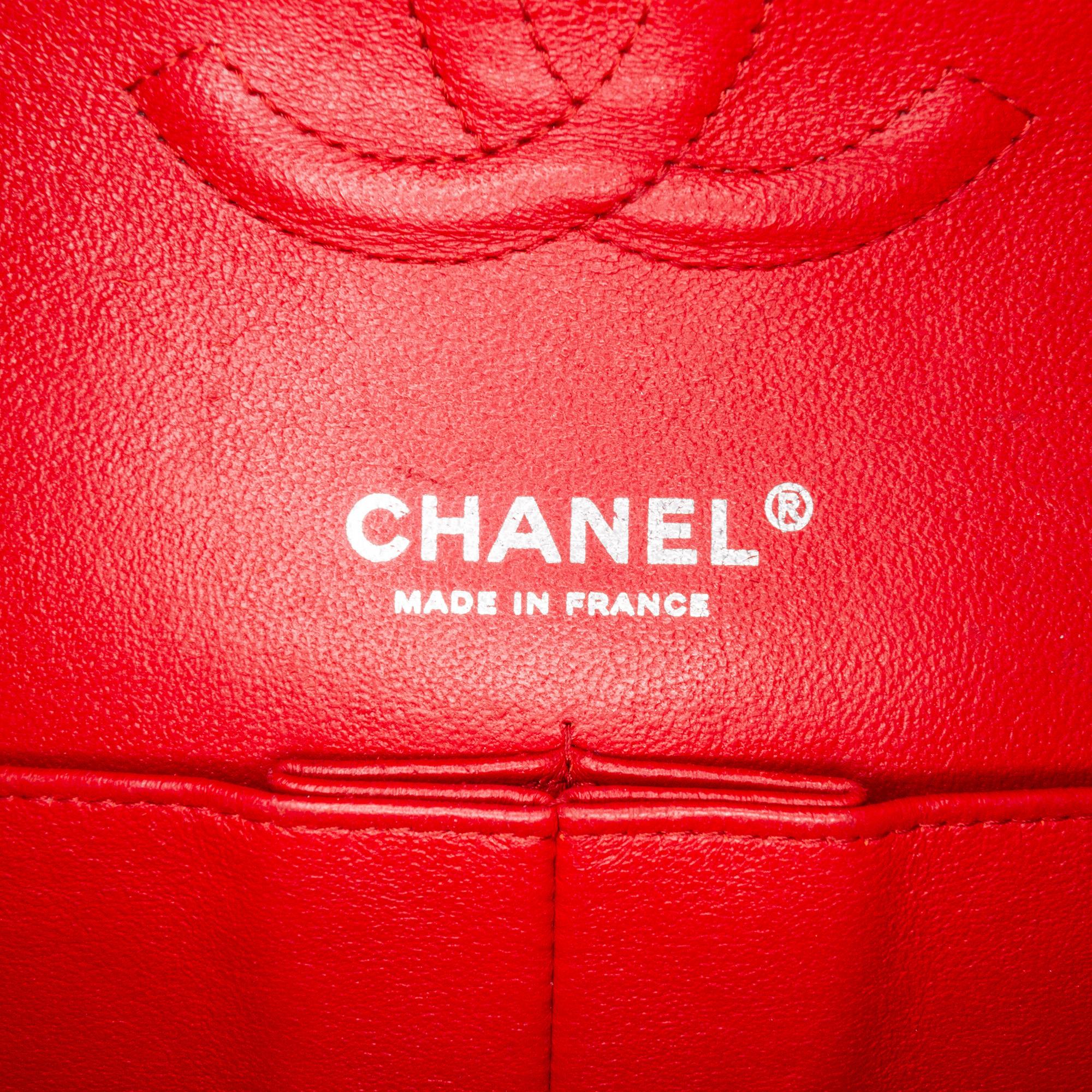 Chanel Medium Classic Chevron Caviar Double Flap