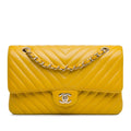 Chanel Medium Classic Chevron Lambskin Double Flap (SHG-uFNRNJ)