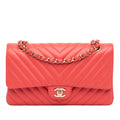 Chanel Medium Classic Chevron Lambskin Double Flap