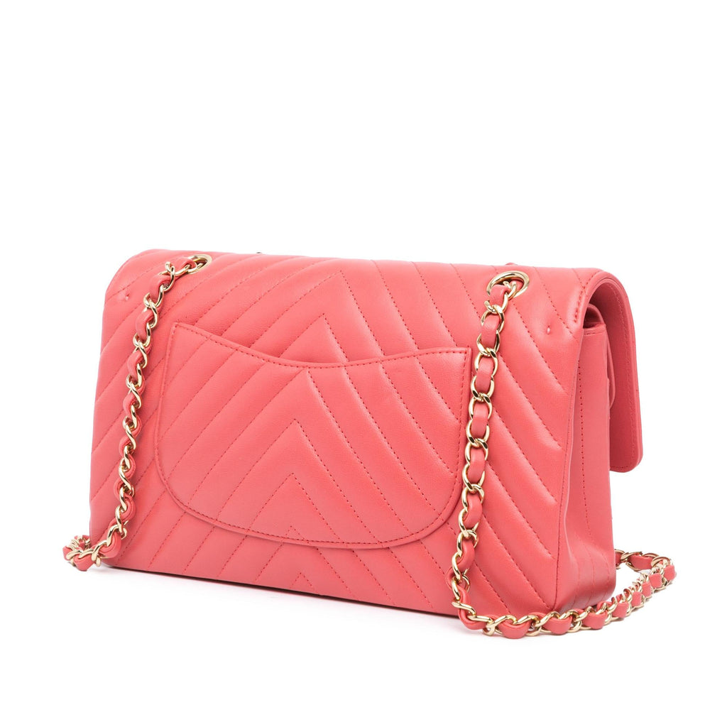 Chanel Medium Classic Chevron Lambskin Double Flap