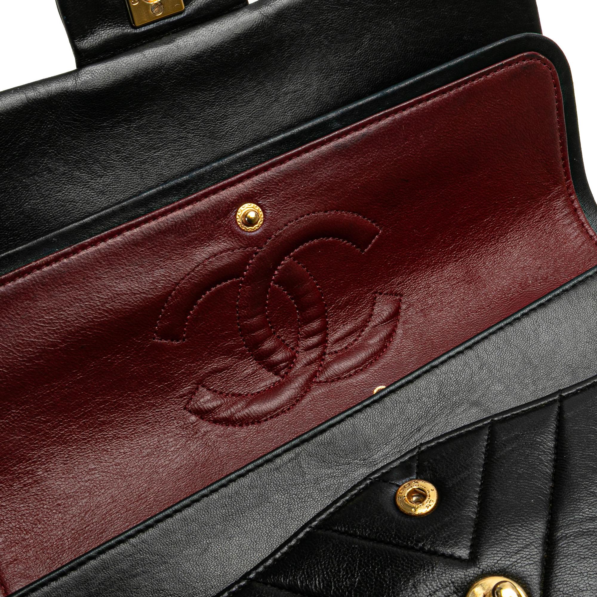 Chanel Medium Classic Chevron Lambskin Double Flap
