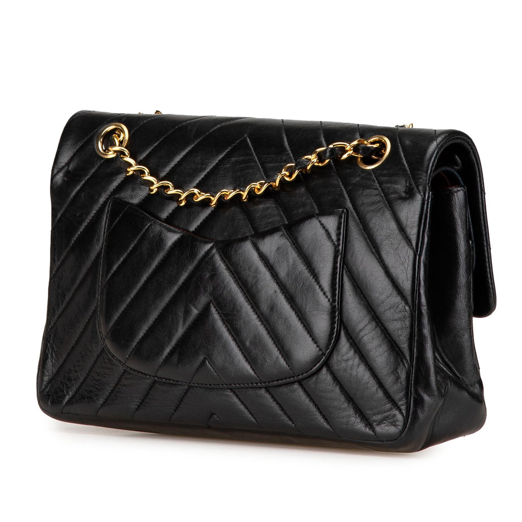 Chanel Medium Classic Chevron Lambskin Double Flap