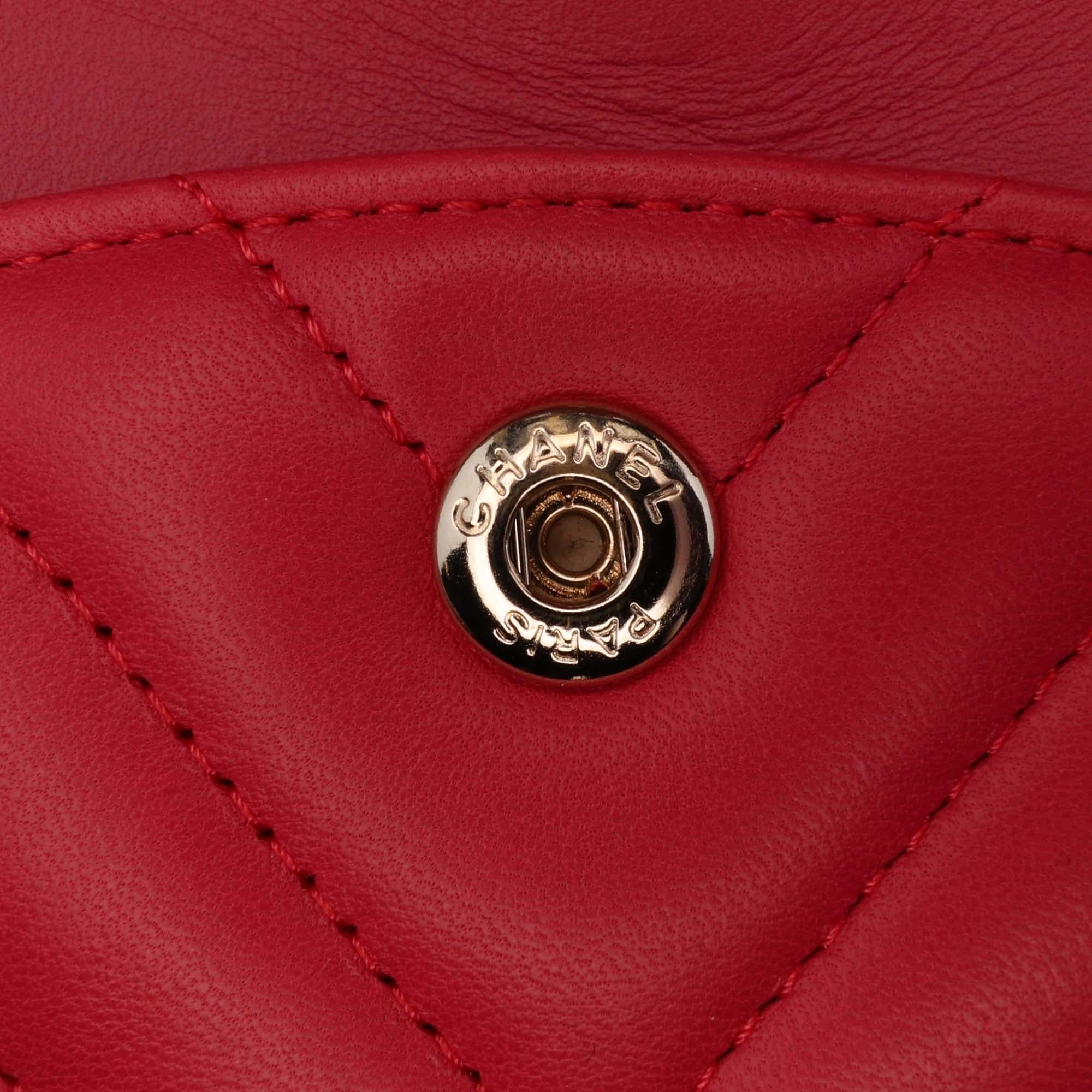 Chanel Medium Classic Chevron Lambskin Double Flap