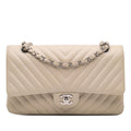 Chanel Medium Classic Chevron Lambskin Double Flap