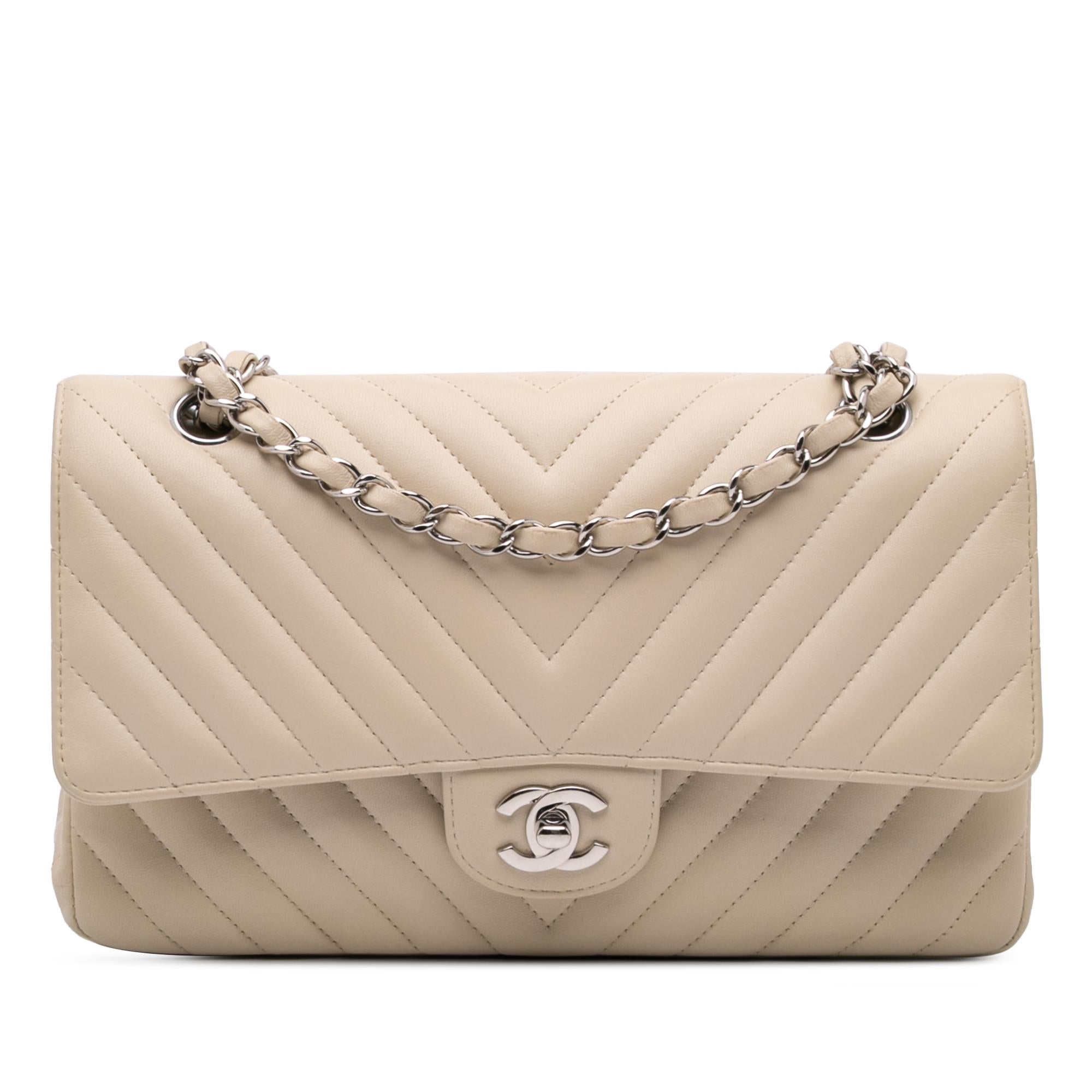 Chanel Medium Classic Chevron Lambskin Double Flap