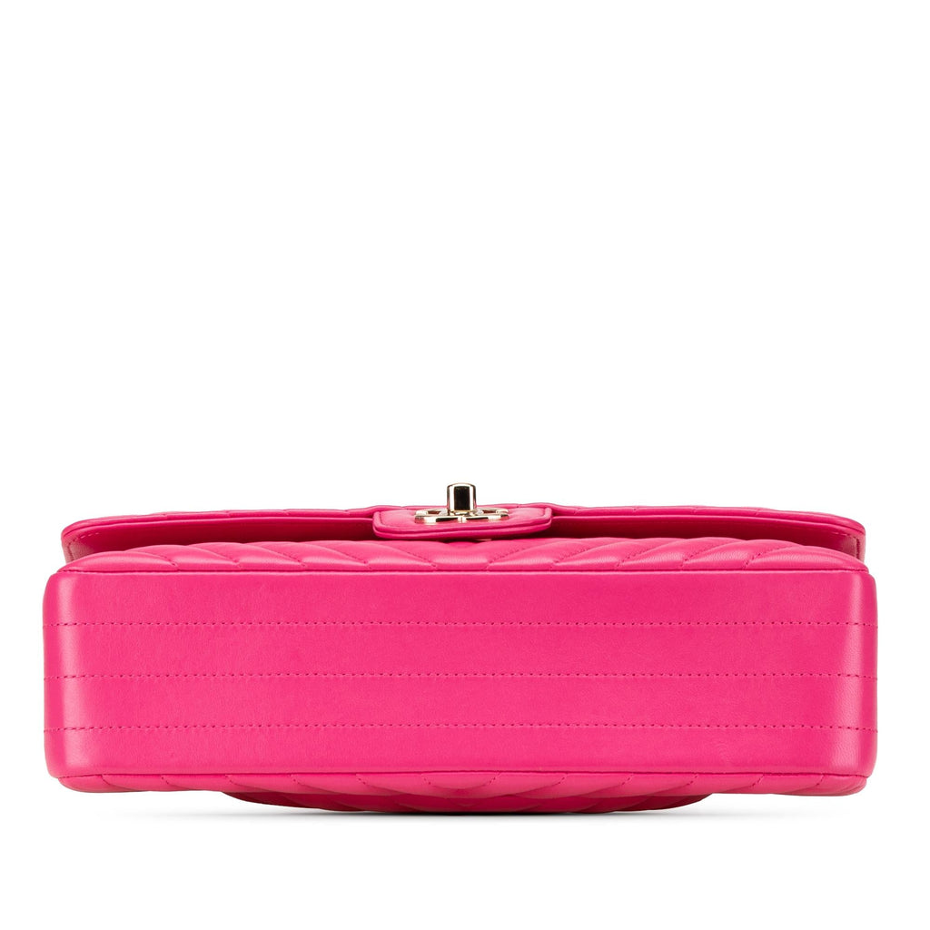 Chanel Medium Classic Chevron Lambskin Double Flap
