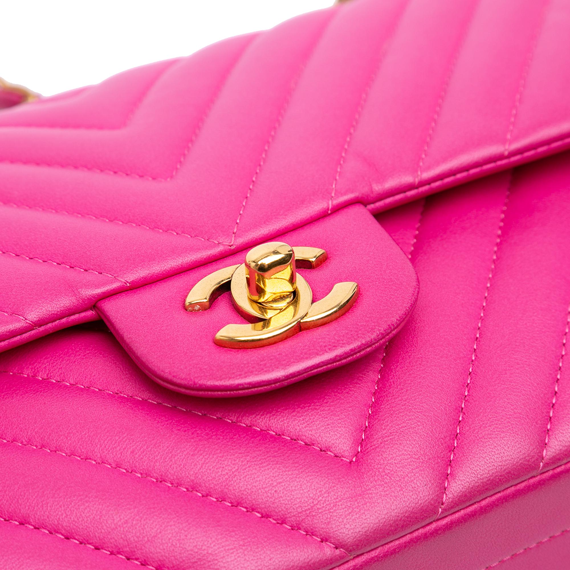 Chanel Medium Classic Chevron Lambskin Double Flap