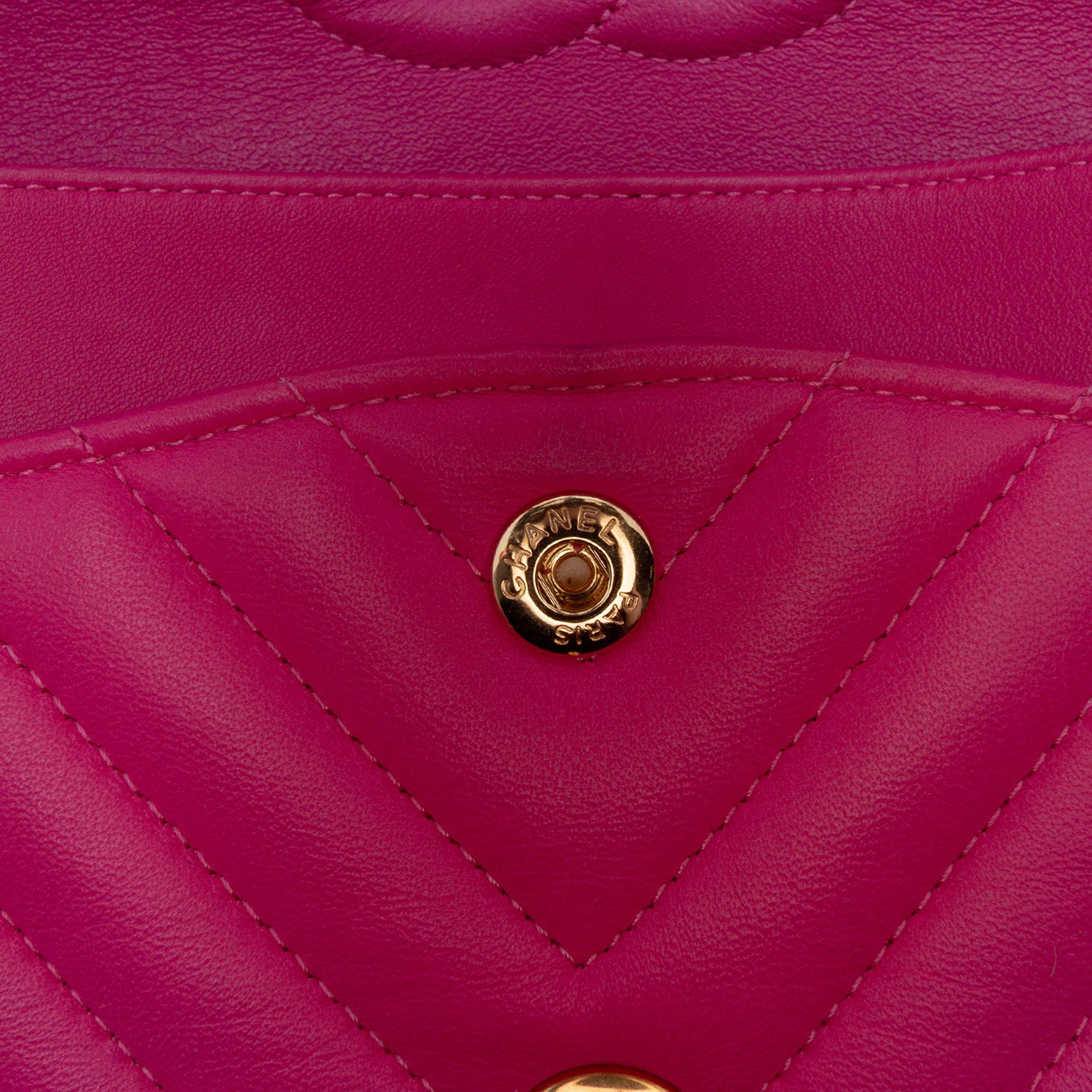 Chanel Medium Classic Chevron Lambskin Double Flap