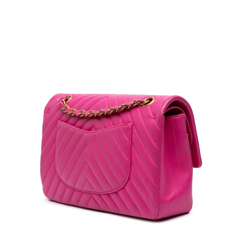 Chanel Medium Classic Chevron Lambskin Double Flap