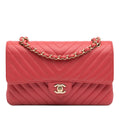 Chanel Medium Classic Chevron Lambskin Double Flap