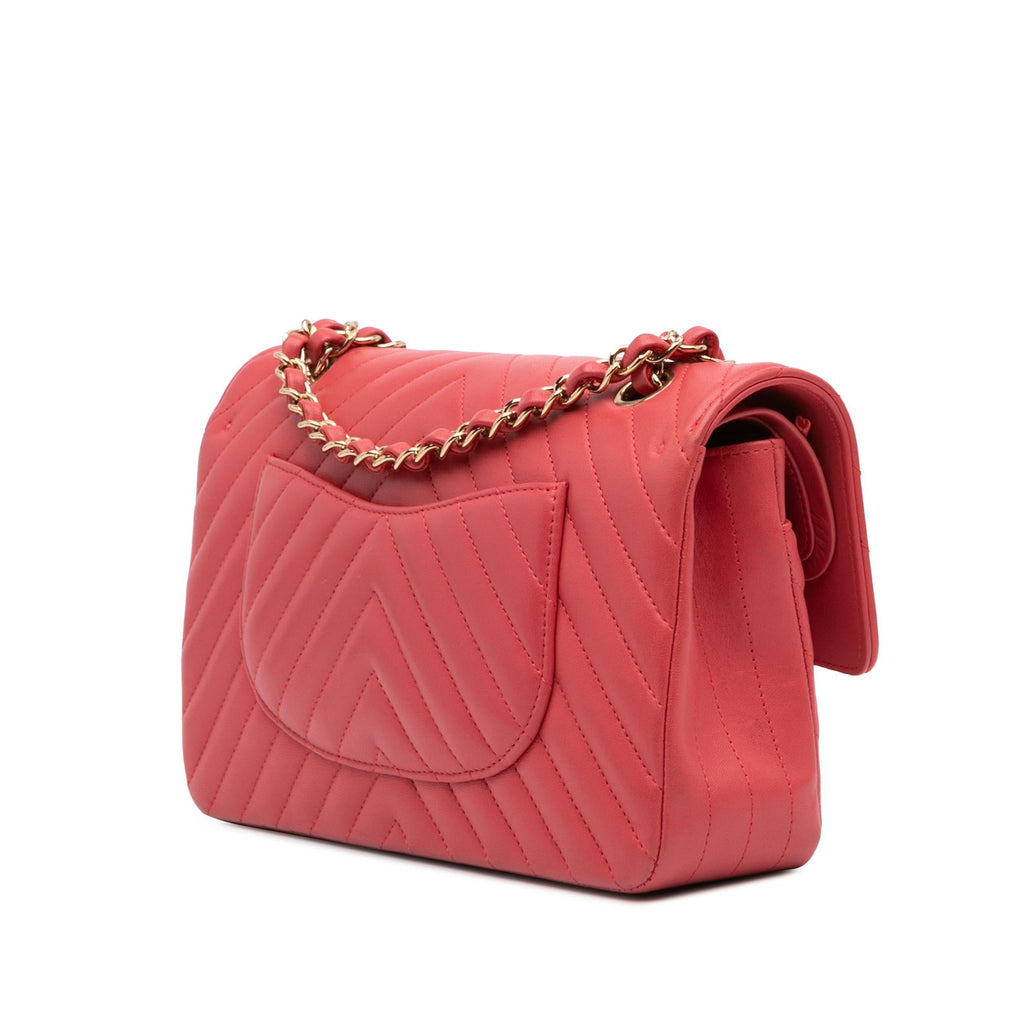 Chanel Medium Classic Chevron Lambskin Double Flap