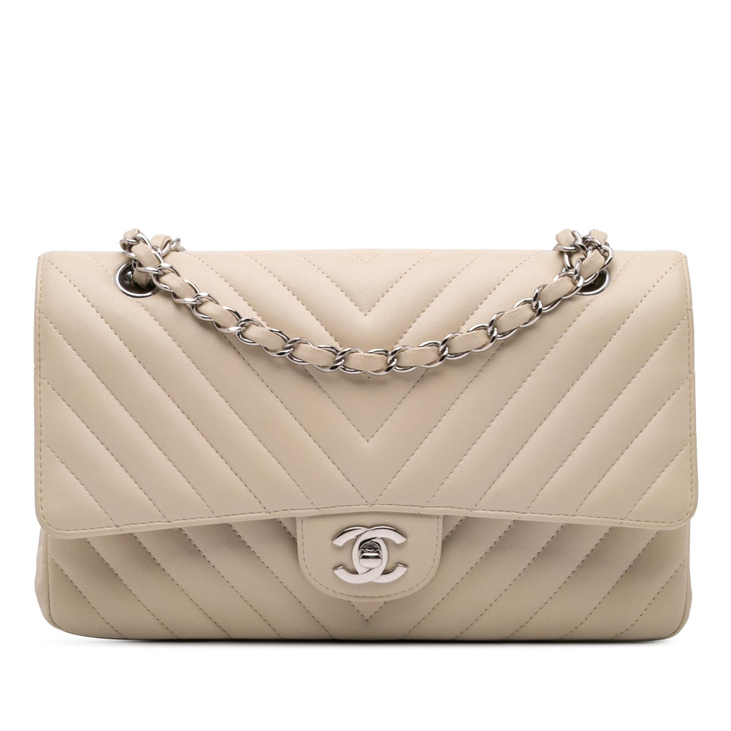 Chanel Medium Classic Chevron Lambskin Double Flap