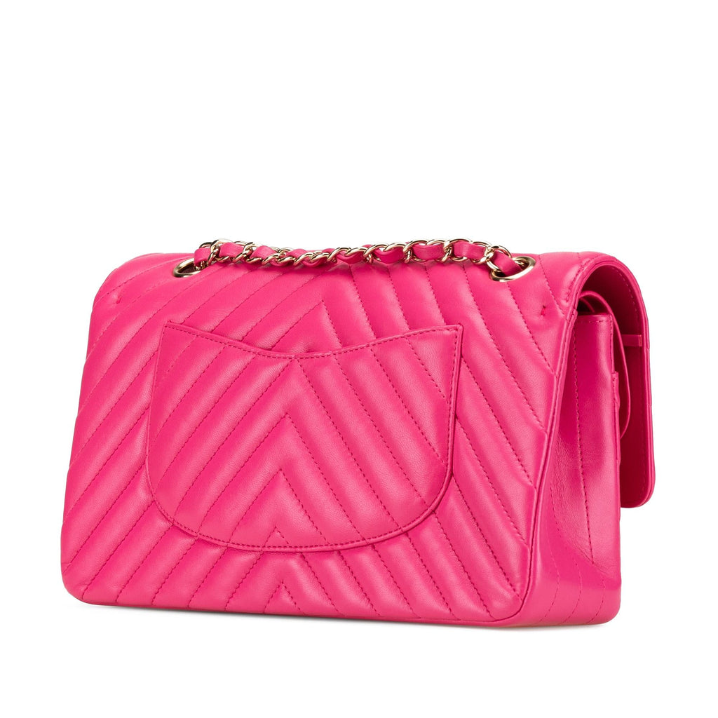 Chanel Medium Classic Chevron Lambskin Double Flap