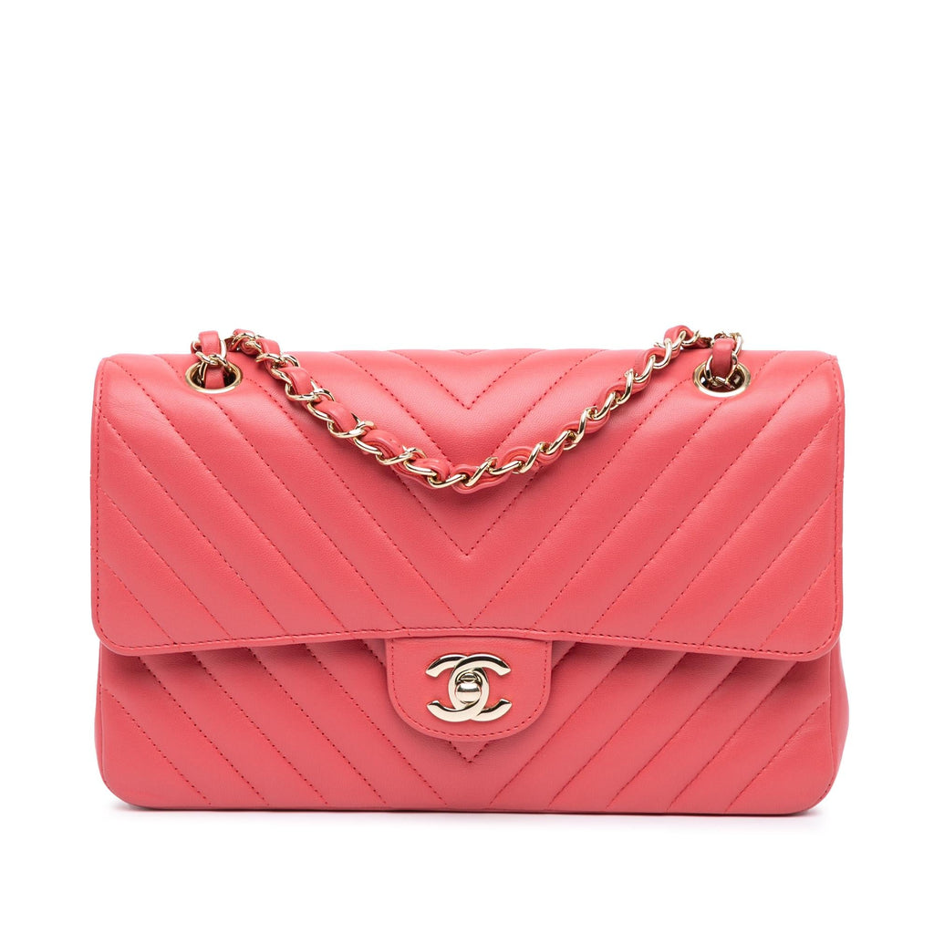 Chanel Medium Classic Chevron Lambskin Double Flap