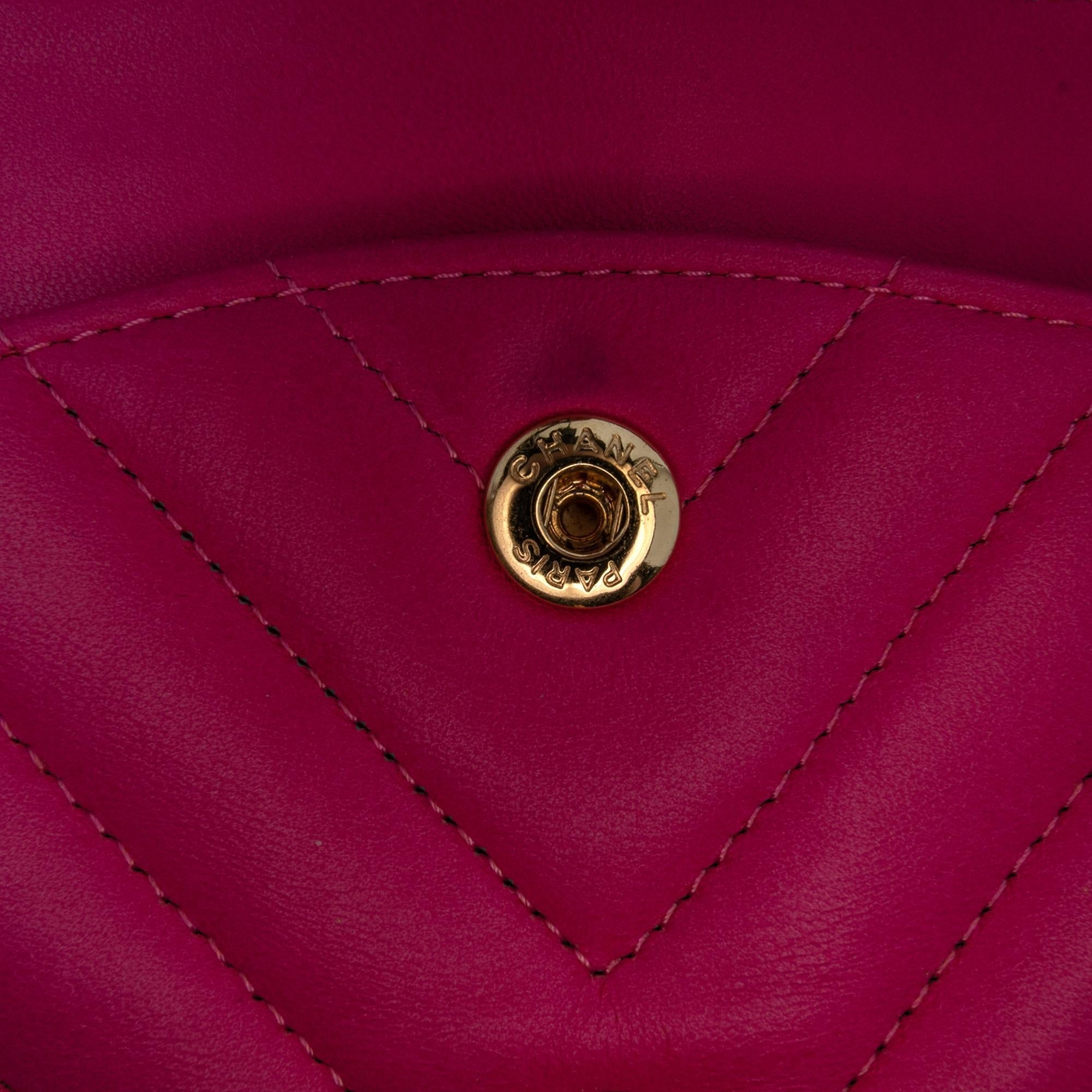Chanel Medium Classic Chevron Lambskin Double Flap