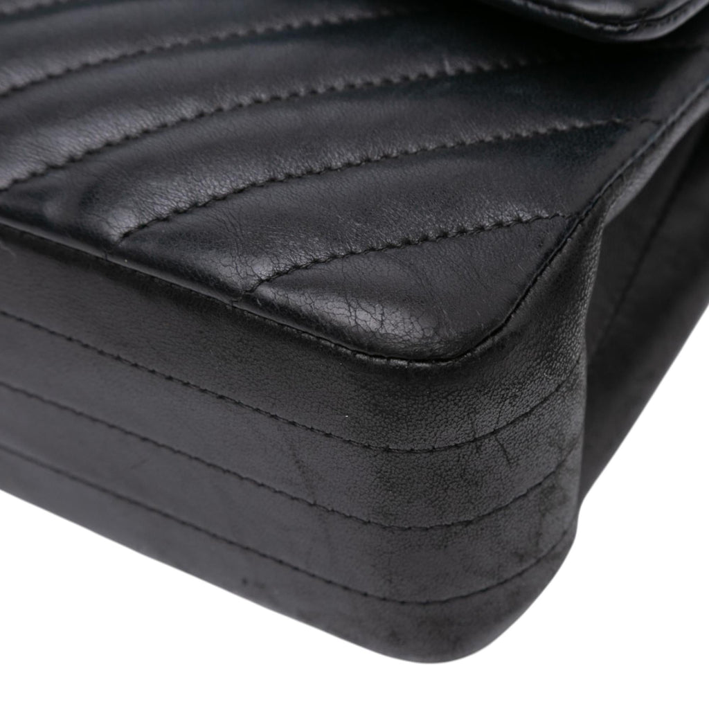 Chanel Medium Classic Chevron Lambskin Double Flap