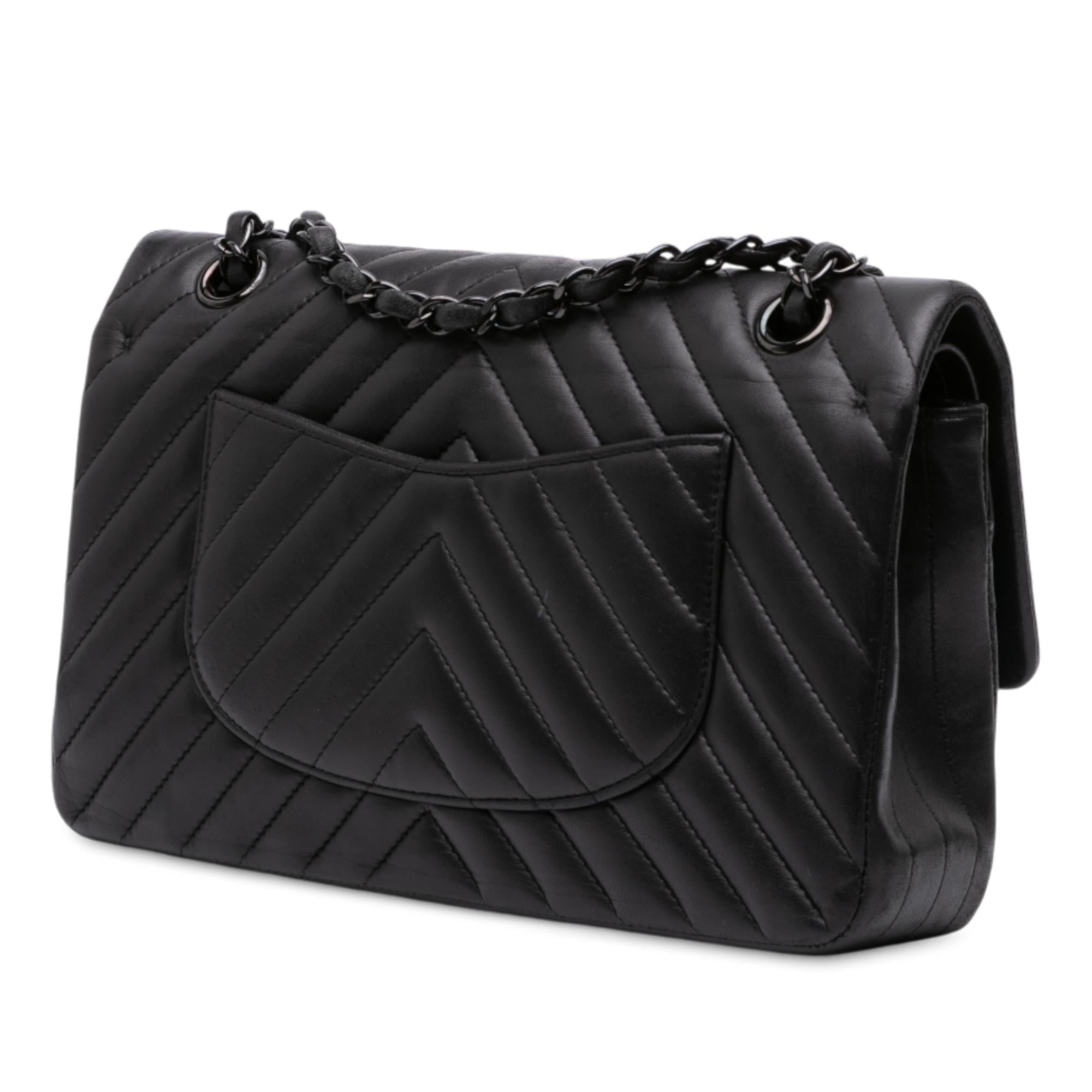 Chanel Medium Classic Chevron Lambskin Double Flap