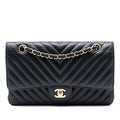Chanel Medium Classic Chevron Lambskin Double Flap