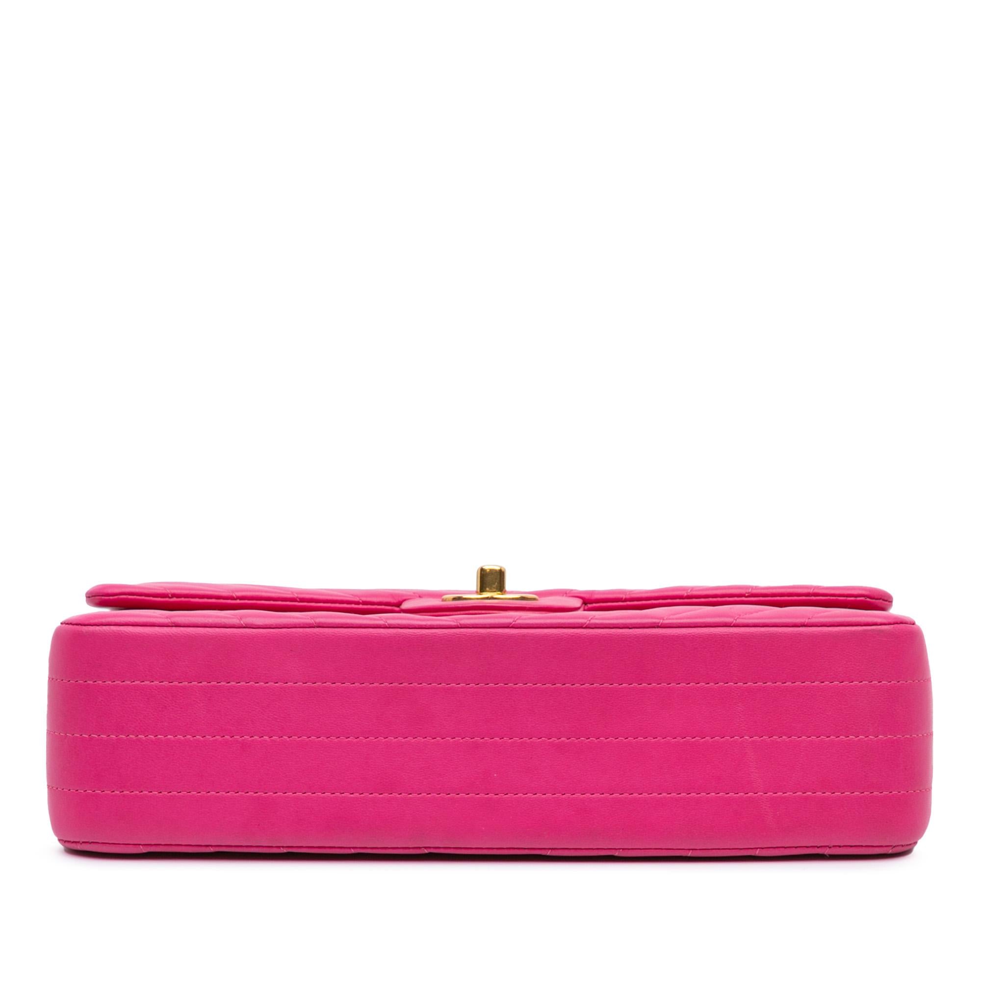 Chanel Medium Classic Chevron Lambskin Double Flap