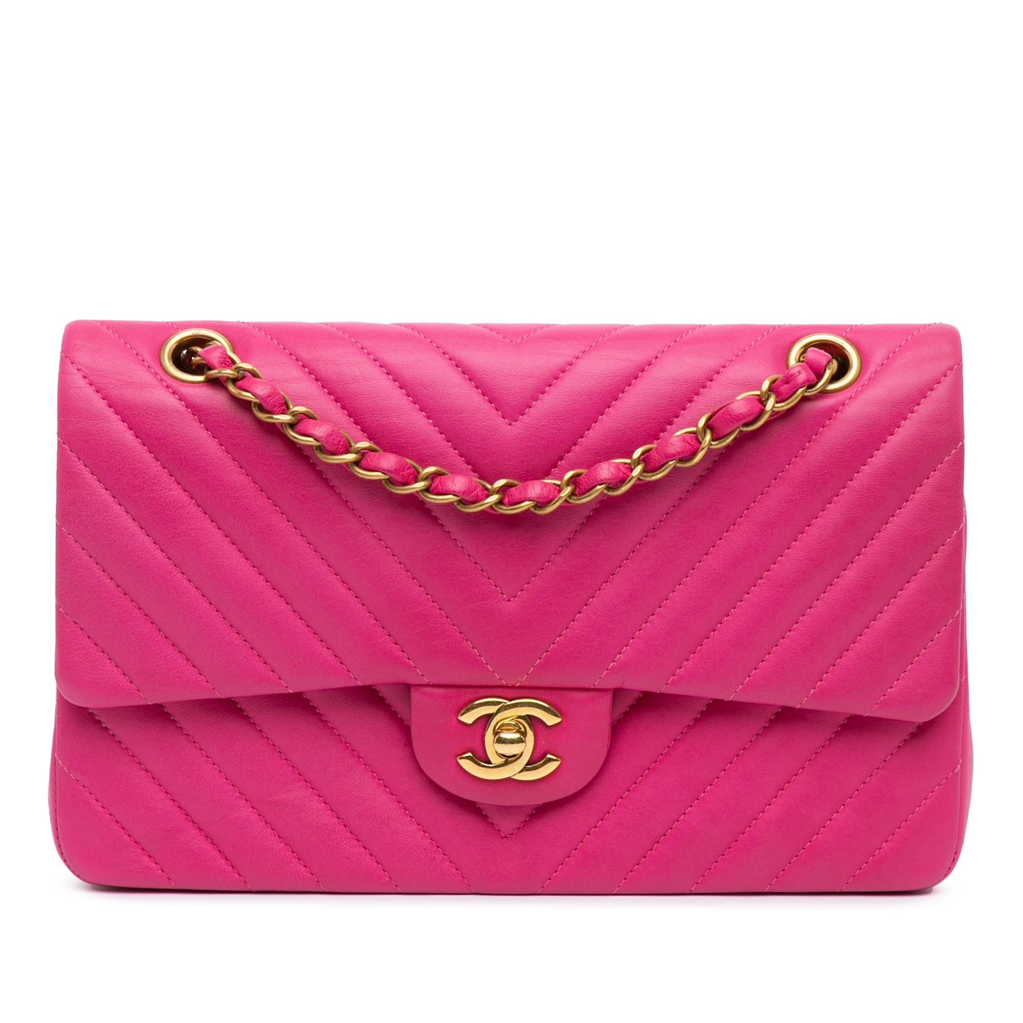 Chanel Medium Classic Chevron Lambskin Double Flap