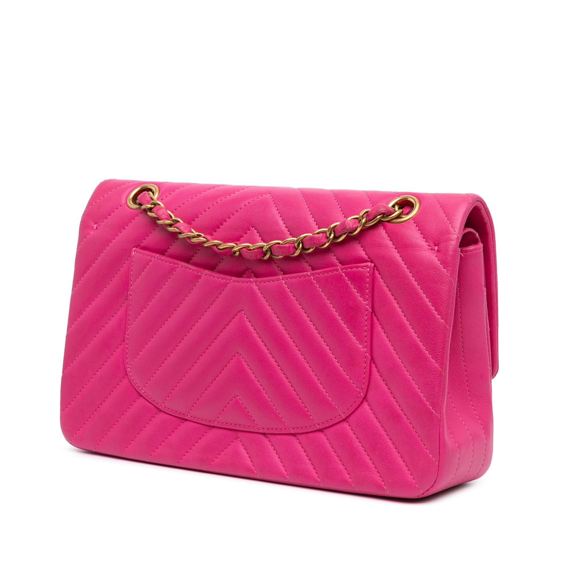 Chanel Medium Classic Chevron Lambskin Double Flap