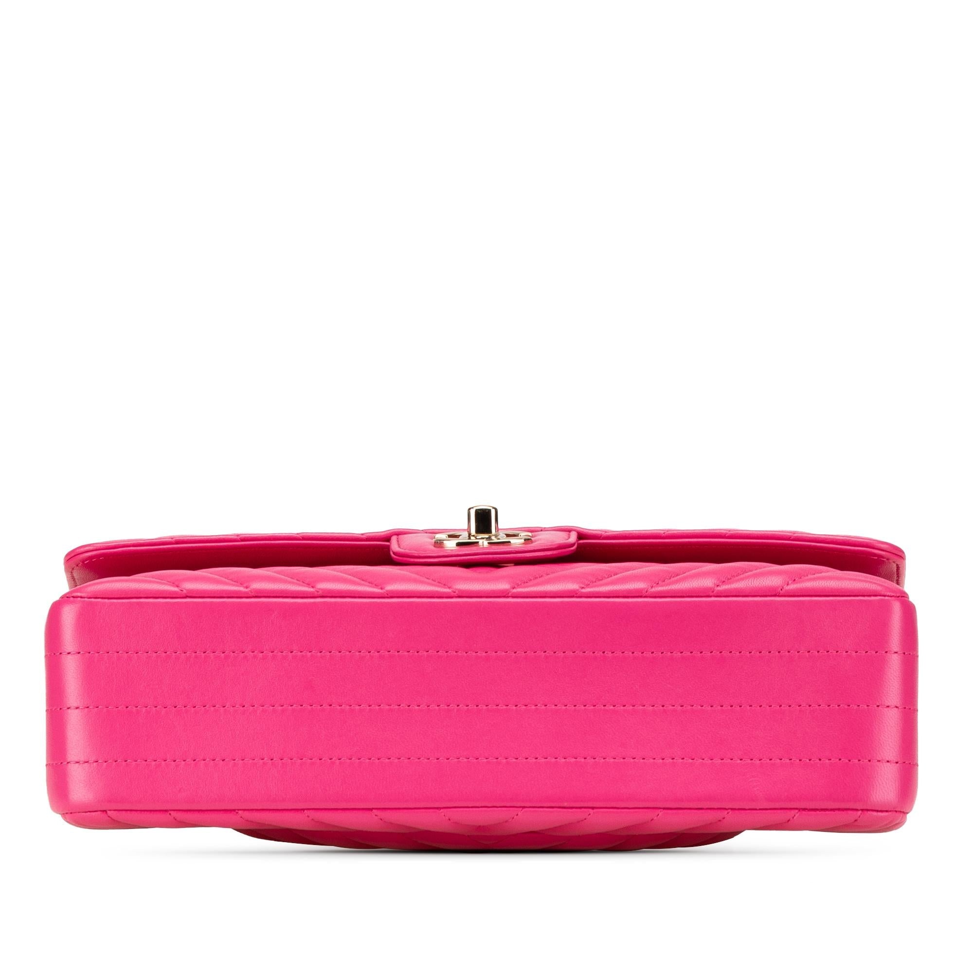 Chanel Medium Classic Chevron Lambskin Double Flap