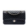 Chanel Medium Classic Chevron Lambskin Double Flap