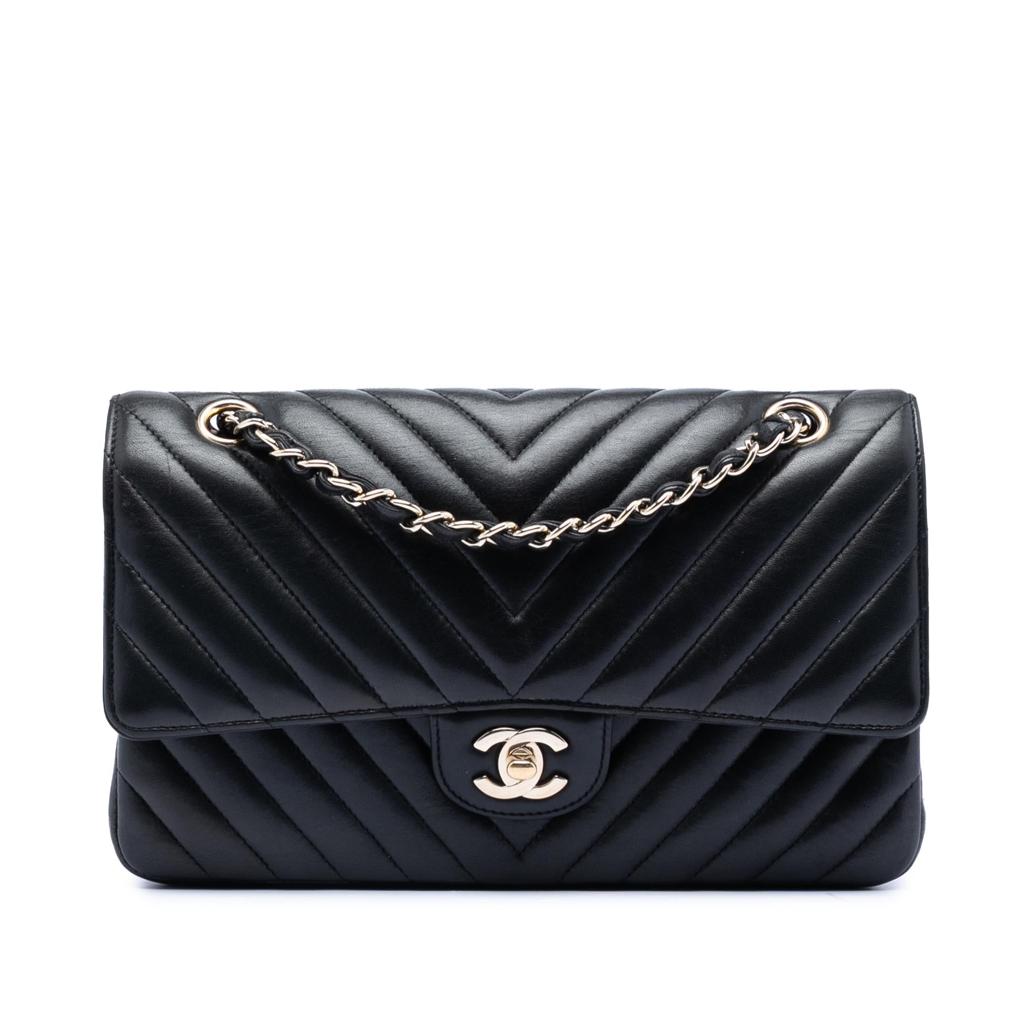 Chanel Medium Classic Chevron Lambskin Double Flap