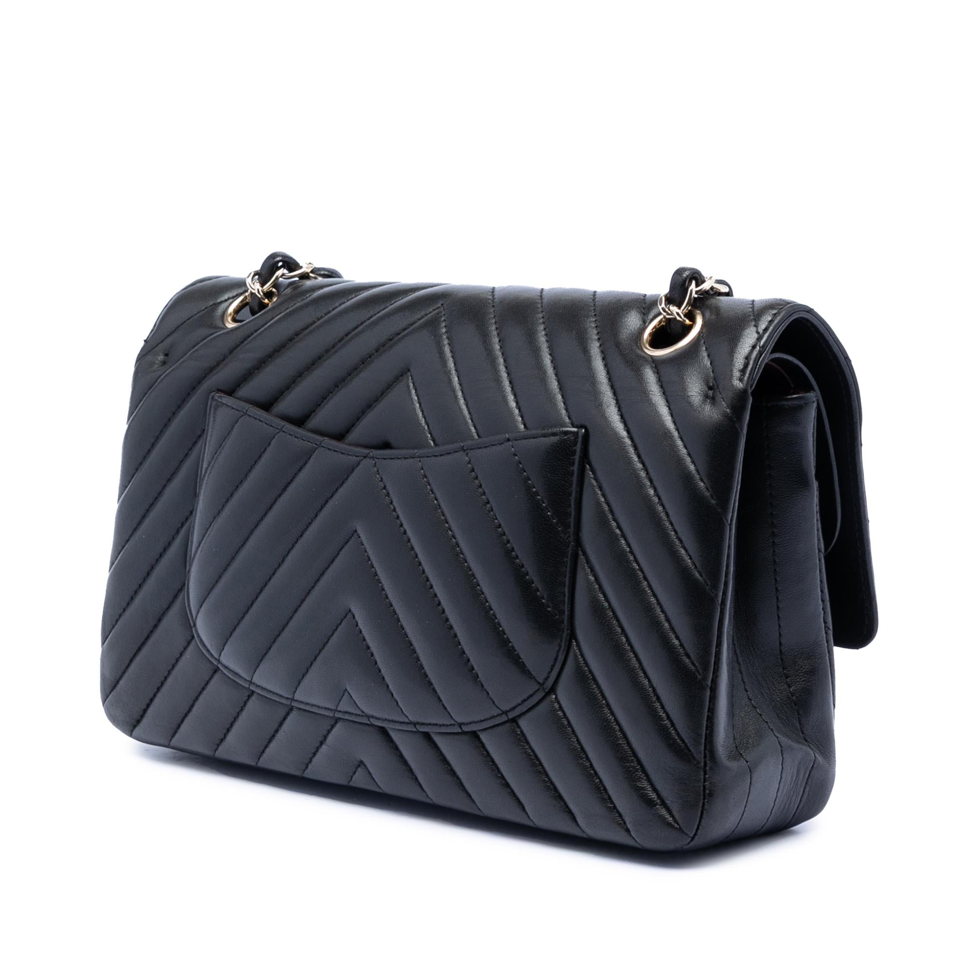 Chanel Medium Classic Chevron Lambskin Double Flap