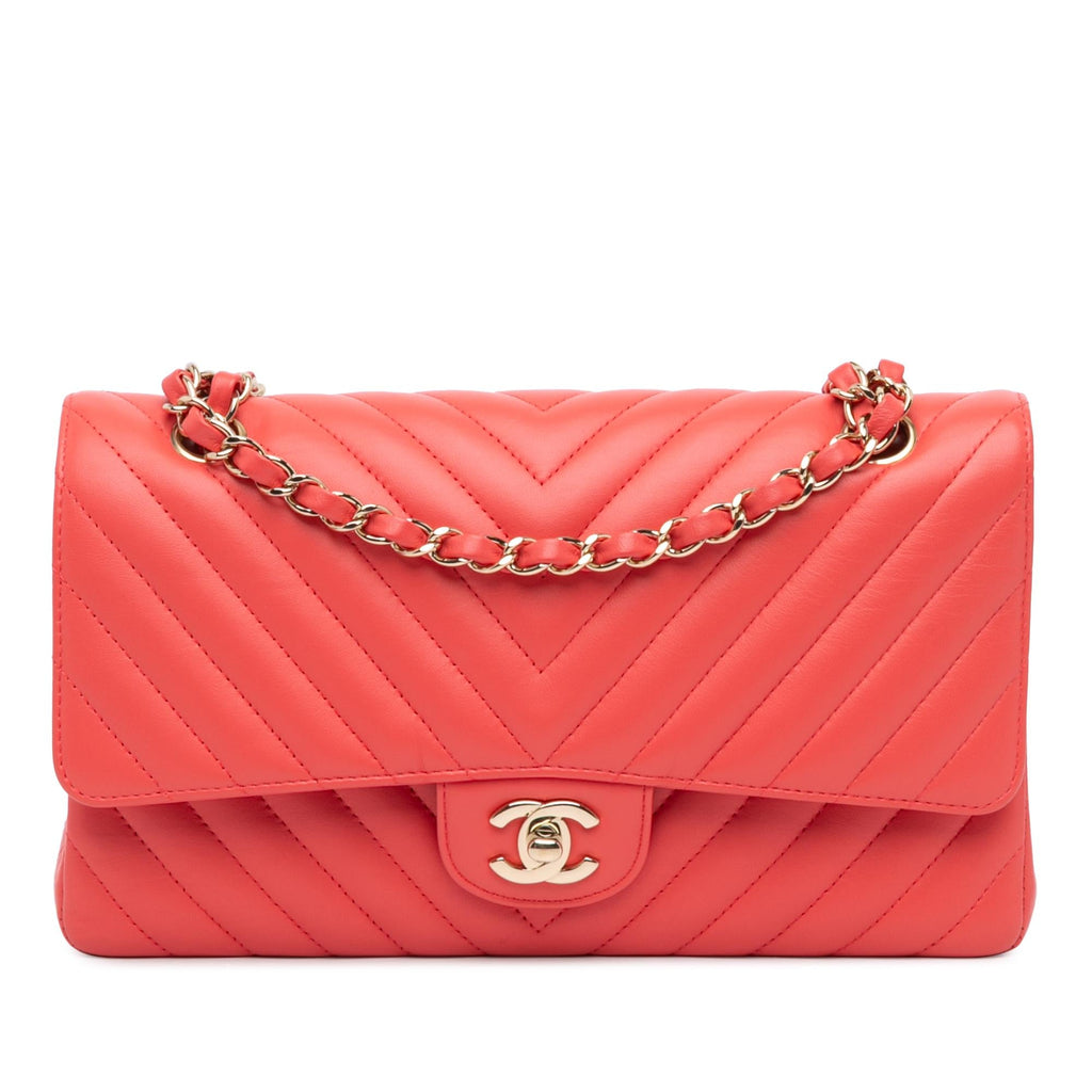 Chanel Medium Classic Chevron Lambskin Double Flap