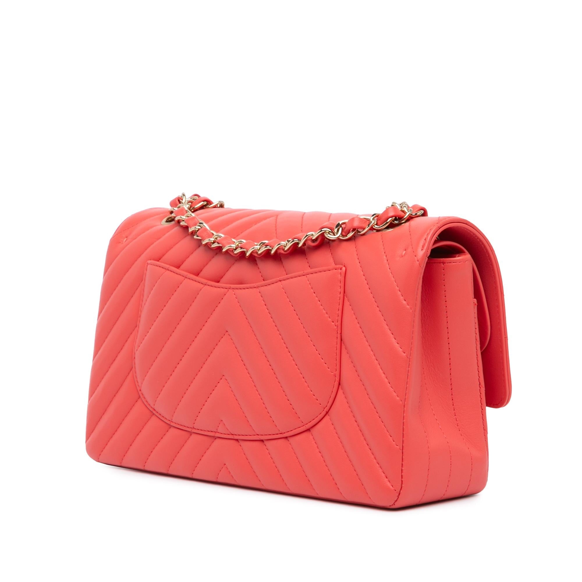 Chanel Medium Classic Chevron Lambskin Double Flap