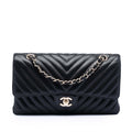 Chanel Medium Classic Chevron Lambskin Double Flap