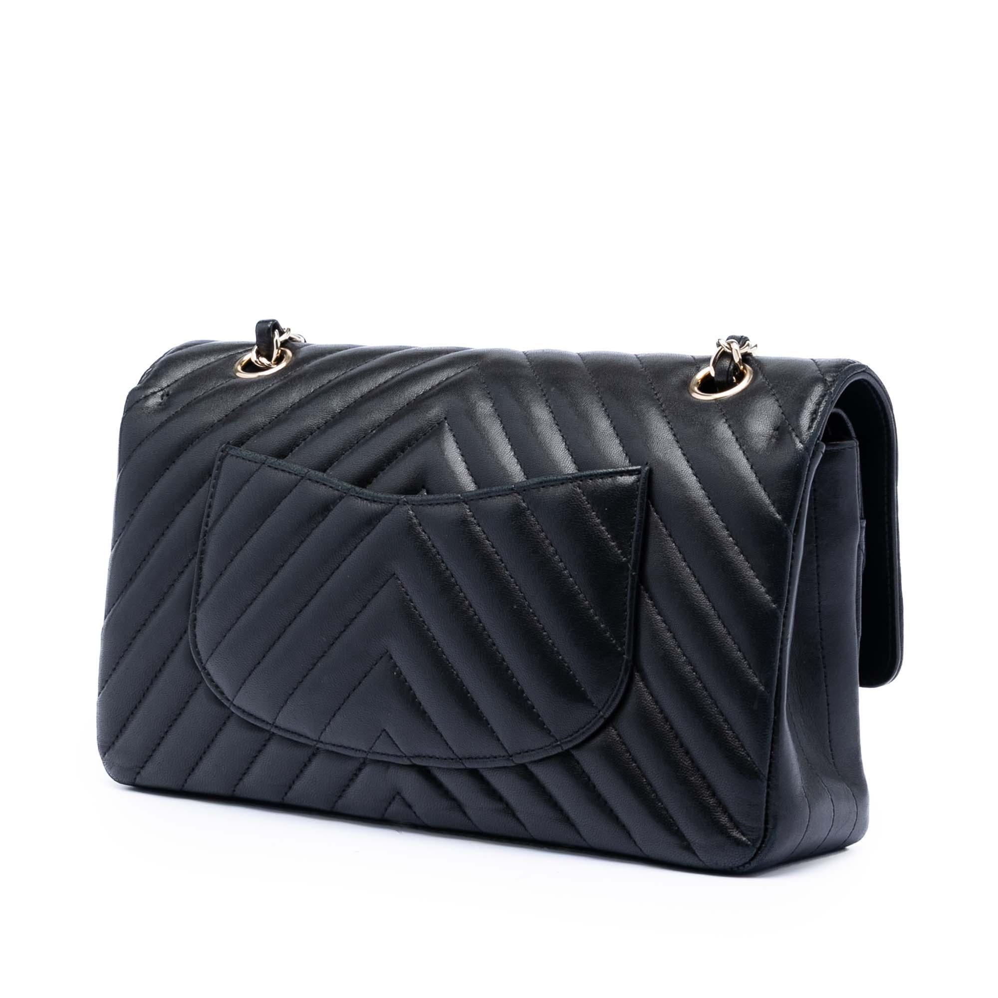 Chanel Medium Classic Chevron Lambskin Double Flap