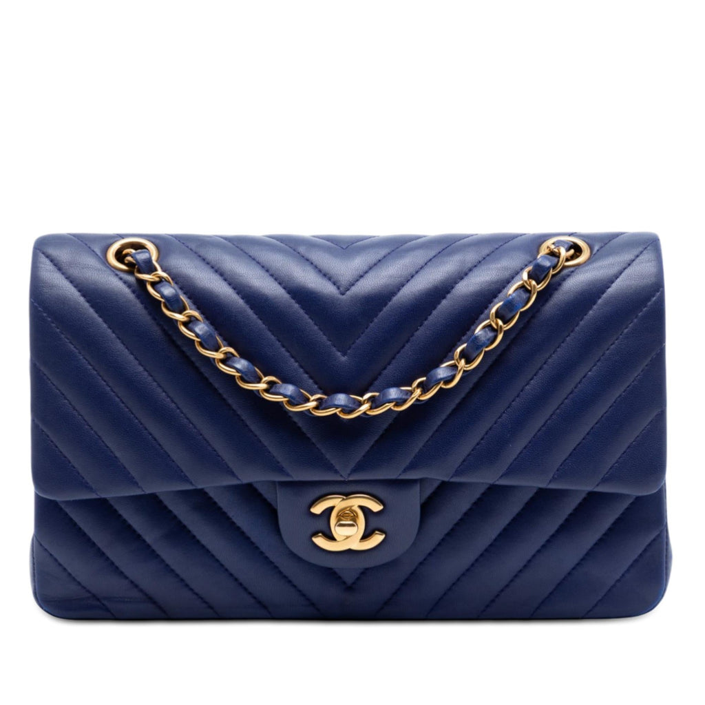 Chanel Medium Classic Chevron Lambskin Double Flap