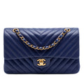 Chanel Medium Classic Chevron Lambskin Double Flap
