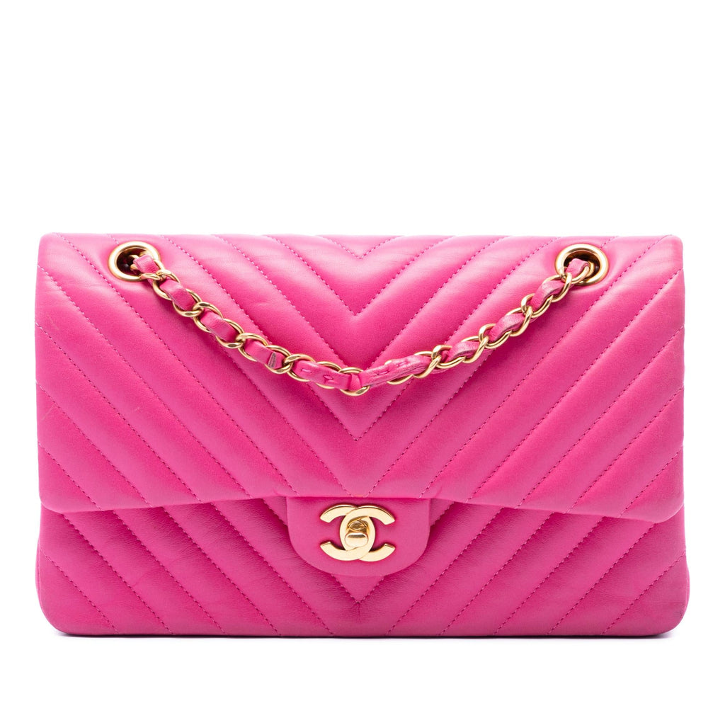 Chanel Medium Classic Chevron Lambskin Double Flap