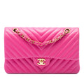 Chanel Medium Classic Chevron Lambskin Double Flap