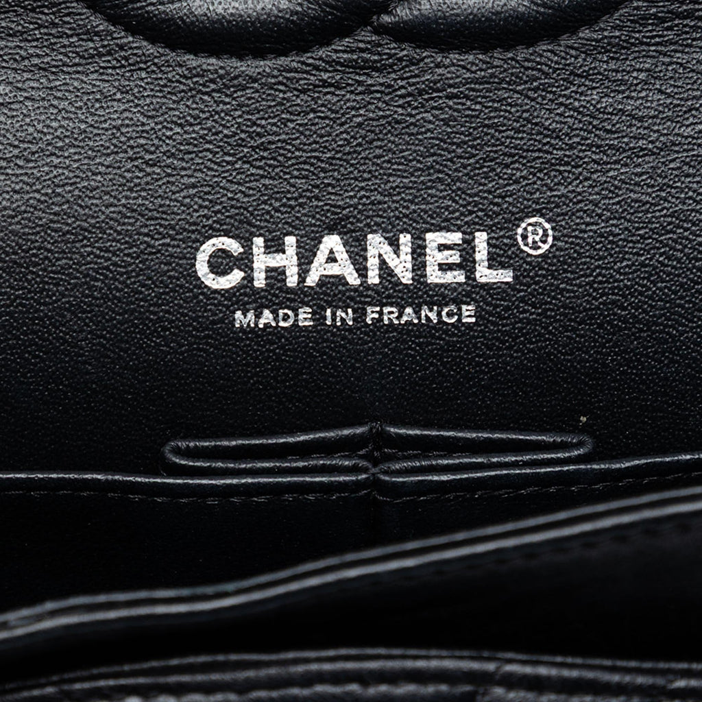 Chanel Medium Classic Chevron Lambskin So Black Double Flap