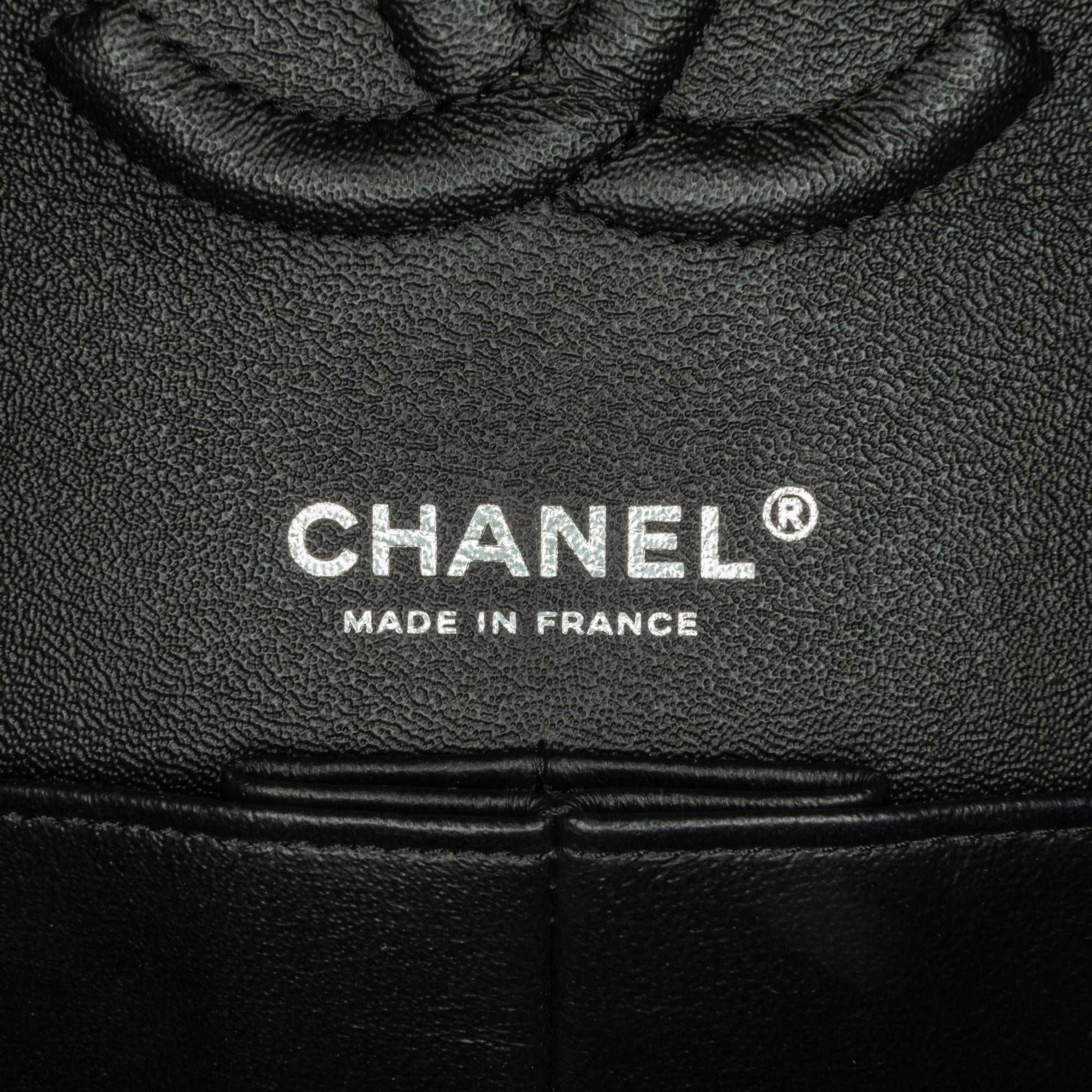Chanel Medium Classic Chevron Patent Double Flap (SHG-Jqfuoq)