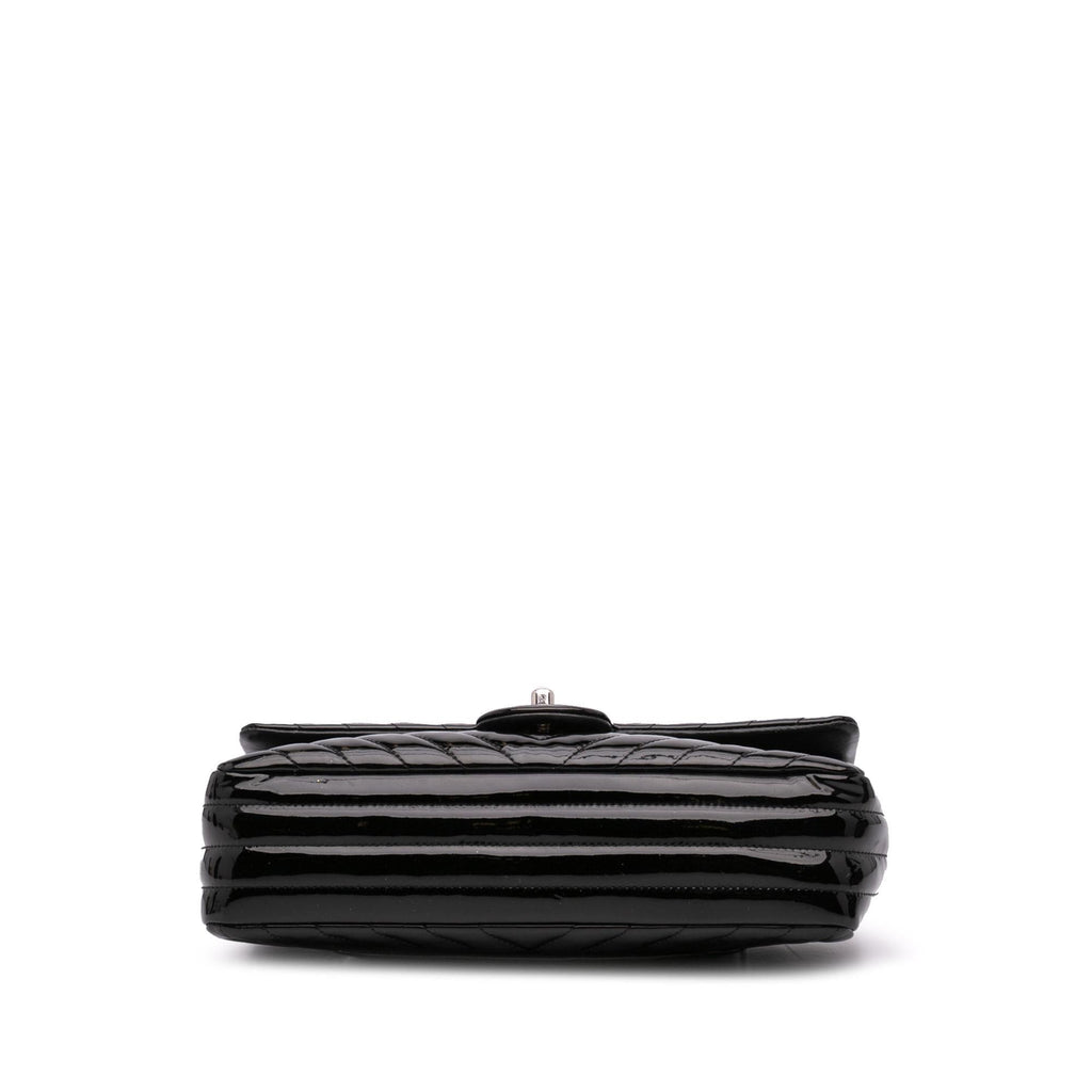 Chanel Medium Classic Chevron Patent Double Flap