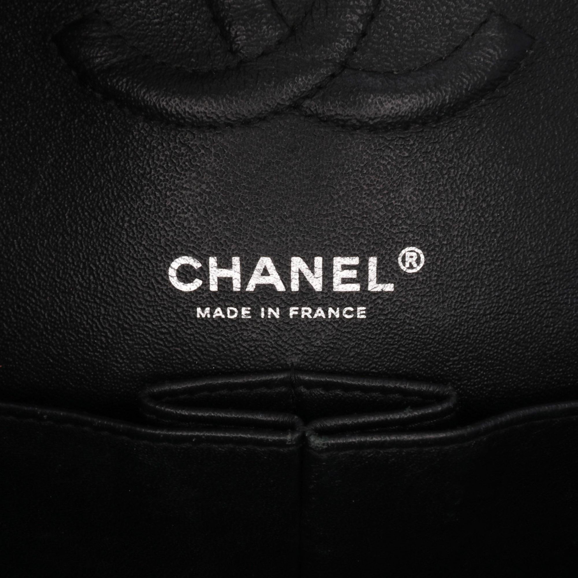 Chanel Medium Classic Chevron Patent Double Flap