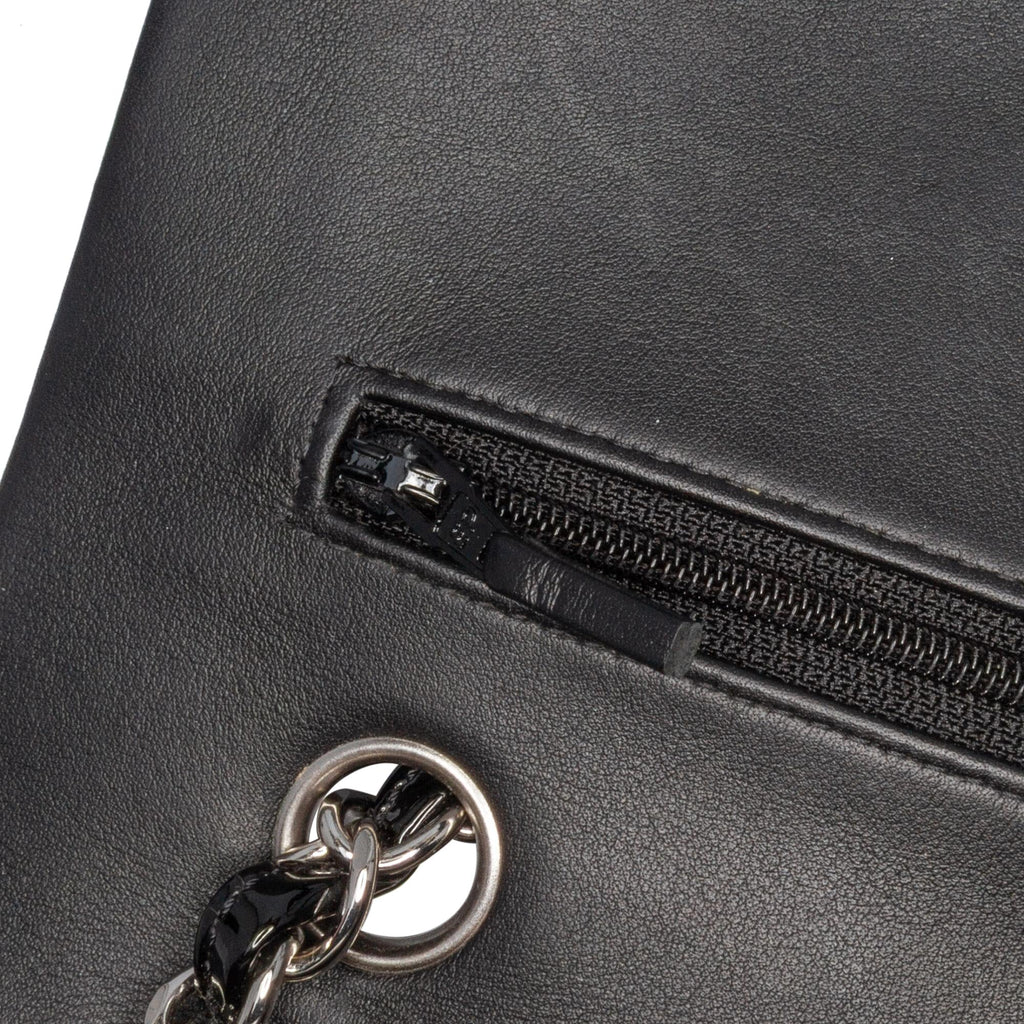 Chanel Medium Classic Chevron Patent Double Flap