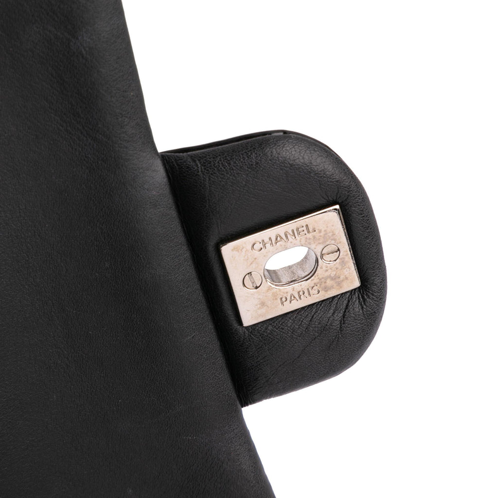 Chanel Medium Classic Chevron Patent Double Flap