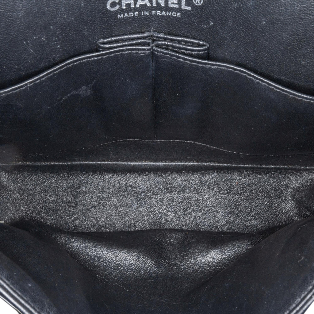 Chanel Medium Classic Chevron Patent Double Flap