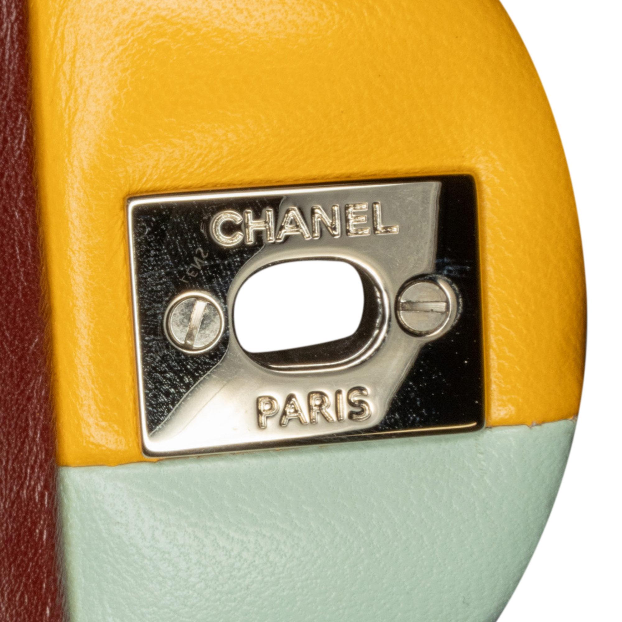 Chanel Medium Classic Color Block Lambskin Flower Double Flap (SHG-4vq8ym)