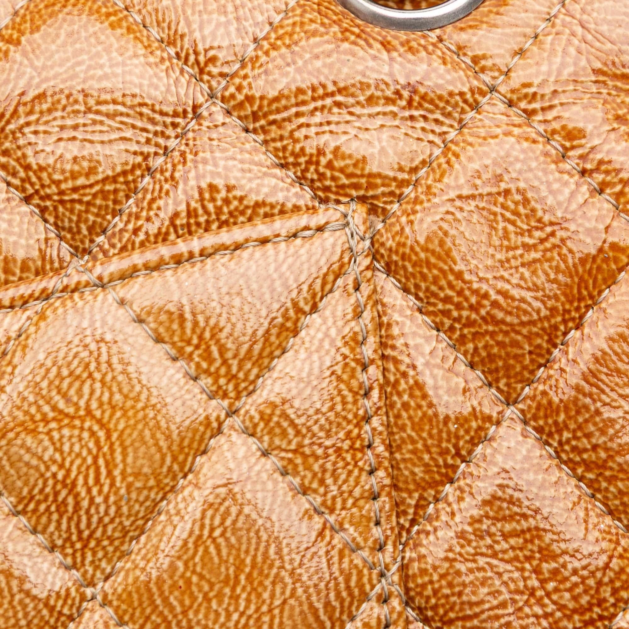Chanel Medium Classic Crinkled Patent Double Flap