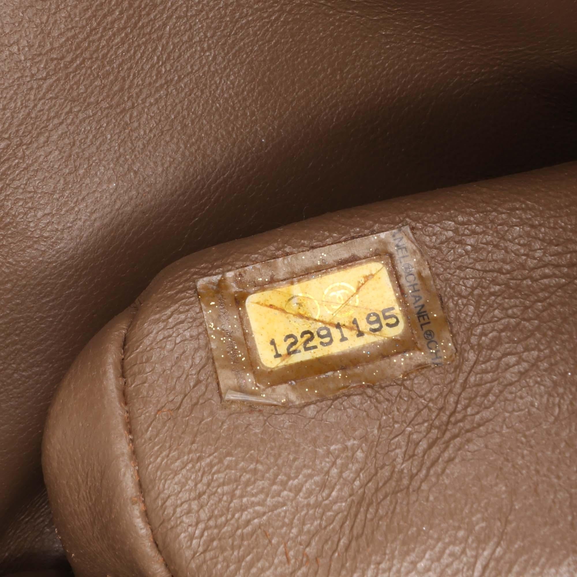 Chanel Medium Classic Crinkled Patent Double Flap